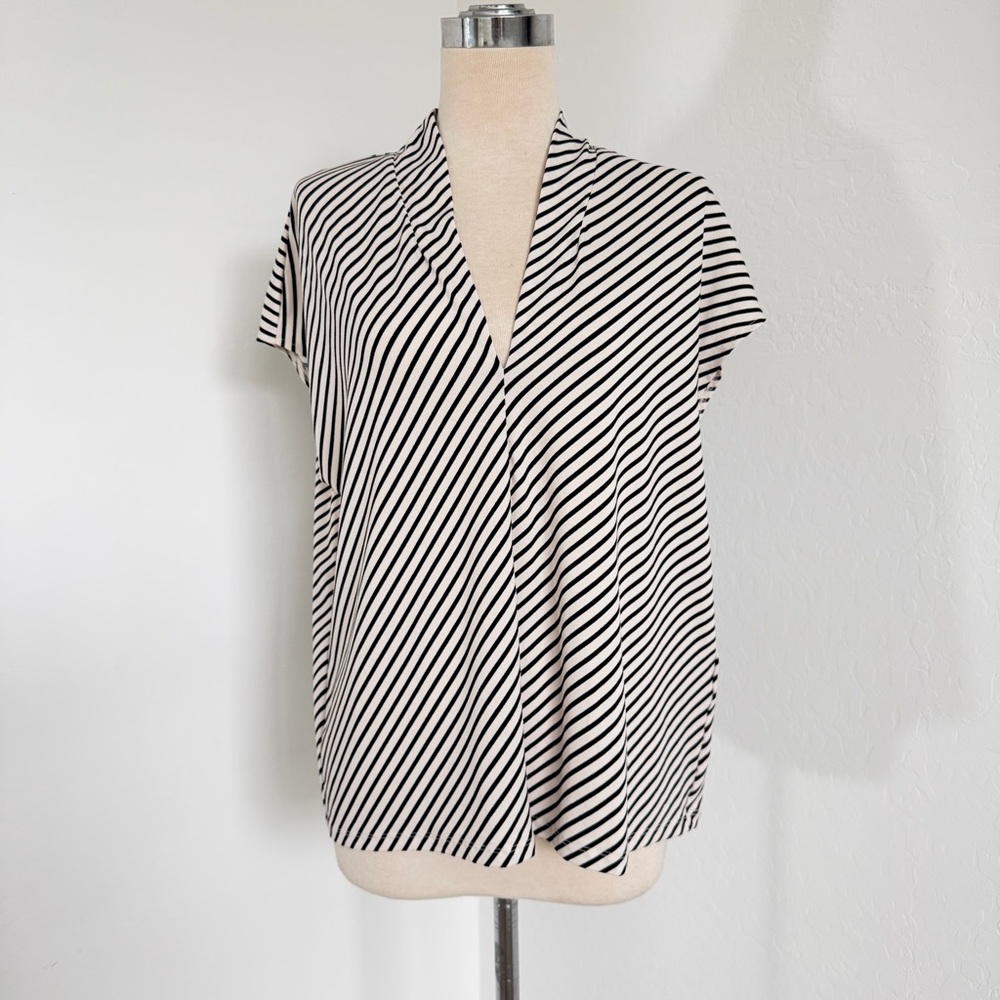 H&M Black and White Striped Blouse